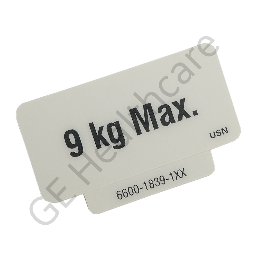 Sticker Label Shelf Load Limit 20lbs Gray