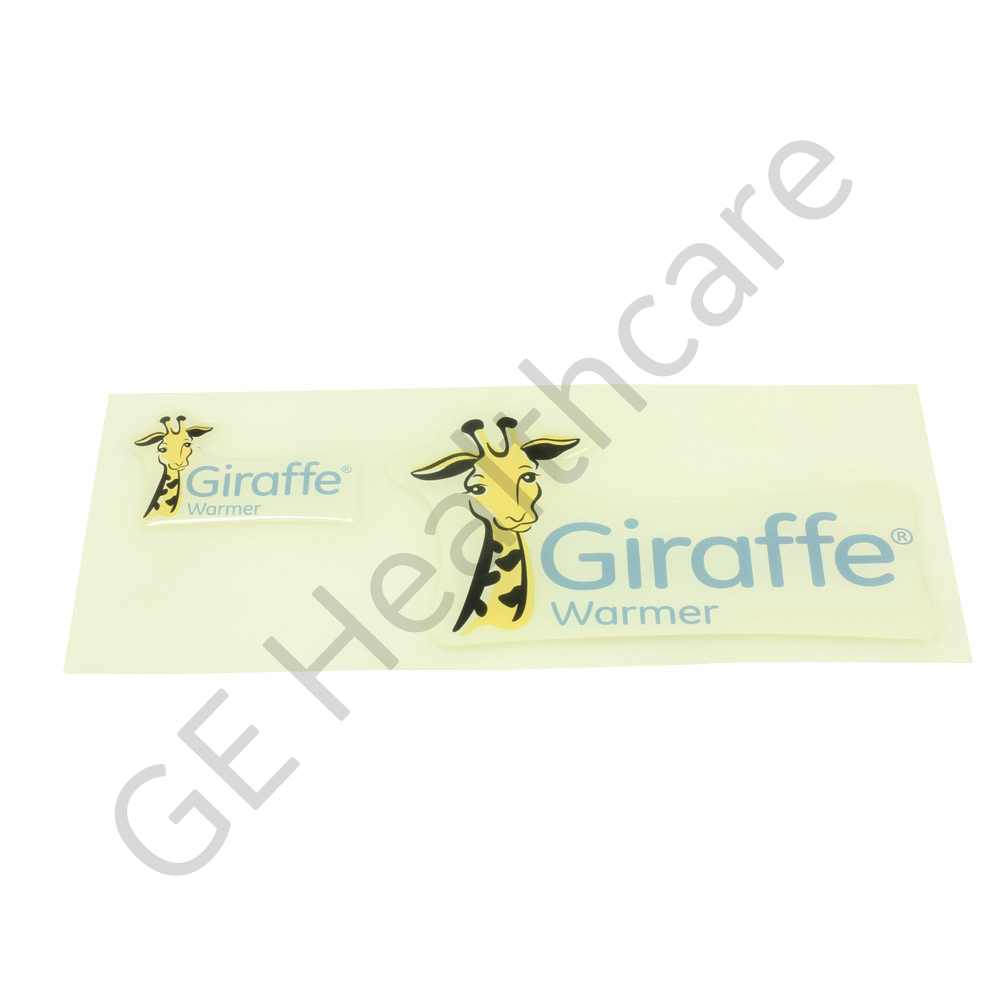 Sticker Label Set Branding GiraffeÂ® Warmer PMS Cool Gray 1C